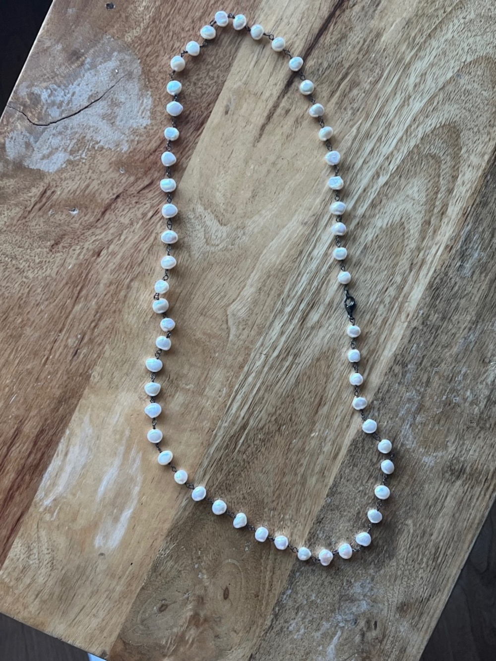 Silpada Long Pearl Station Necklace - "Fresh Catch" N1368 retired